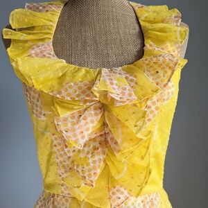 Vintage 1970's yellow halter dress